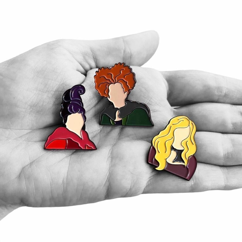 New Sanderson Sisters Hocus Pocus Pin Set of 3 Disney Halloween Witch Coven - Picture 2 of 5